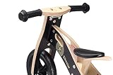 BIKESTAR® Premium Kinderlaufrad für kleine Abenteurer ab 2 Jahren ★ 10er Natur Holz Edition ★ Teuflisch Schwarzes Piraten Design - 6