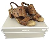 gabor sandaletten cognac  Tamaris 1-28383-38 Damen Sandalen Sandaletten Sommer Schuhe Pantoletten Damen Sandalette, Sommerschuhe für modebewusste Frau, Cognac (NUT) , EU 38 / US 7,5