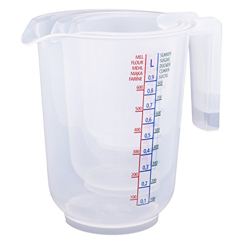 BranQ 2030 Messbecher Set 1L + 0,5L + 0,25L Kunststoff Transparent - 2