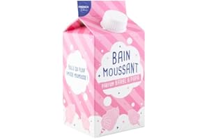 FRENCH TENDANCE Feel Natural - Bain Moussant Carnaval - Soins Corps - Beauté - Relaxation - Senteur Barbe à Papa - Aromathérapie - Apaise les Muscles et les Articulations - Elimine les Tensions - Briquette 230 ml