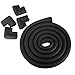JNTworld Glass Table Edge Guard Baby Protector +4 Corner Soft Non-toxic and Environmentally Friendly (black)