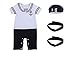 Baby Boy Sailor Romper Wedding Christening Party Outfit Suit Soft Jumpsuit Tuxedo Birthday Gift(3-6 Months)