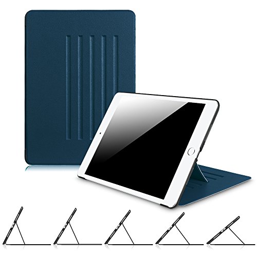 Fintie iPad 9.7 Zoll 2017 Hülle - [Multi-Sichtwinkel] Ultra Schlank Magnetische Kickstand Schutzhülle Abdeckung mit Auto Schlaf / Wach Funktion für Apple iPad 2017 Neue Modell, Marineblau
