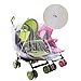 Produktbild Zwillingskinderwagen Netze Kinderwagen Sonnenschutz UV Moskitonetze Kinderwagen Universal Kinderwagen mit Regenschirmnetz