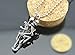 1 Pcs Men Infinity Tibet Silver Black Stainless Steel Skull Pendant Chain Necklace