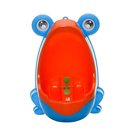 Junda® Colorful Frog Potty Toilet Training for Boys Pee Trainer Bathroom Kids Urinal with Whirling Target (Blue)