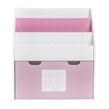 2 in 1: Bücherregal + Kiste mit Stauraum aus Holz, für Kinder – Farbe ROSA und WEIß - 2