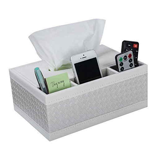 ThyWay - Recipiente multifunción de piel sintética para bolígrafo, lápiz, mando a distancia, caja de pañuelos