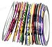 30Pcs Mixed Colors Rolls Striping Tape Line Nail Art Tips Decoration Sticker