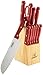 Produktbild Masterchef Messerset mit Block, 13-teilig, Rot