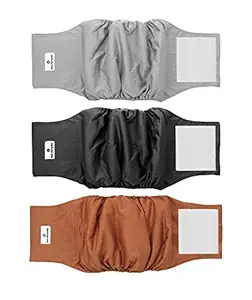 Pet Parents Premium Washable Dog Belly Band (3Pack) of Male Dog Diapers, Color: Natural, Size: Small Dog Wraps