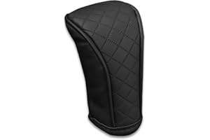 VYIBPDY Auto Schaltknauf Abdeckung Universal schalthebel abdeckung Leder staubdicht Handbremse Abdeckung schaltknäufe überzug schaltknaufschutz schalthebelschutz,Schwarz