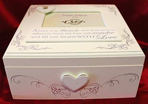 Shabby Chic Baby Memories Keepsake Box with Photo holder (F0600B)