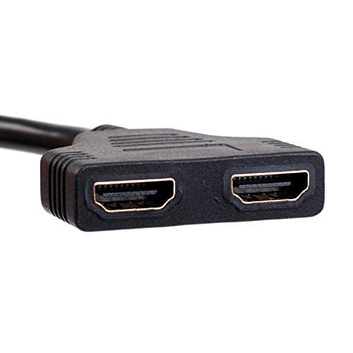 aukur HDMI Stecker auf 2 HDMI Buchse 1 IN 2 OUT Splitter Kabel Adapter Dual Display Kordel - 3