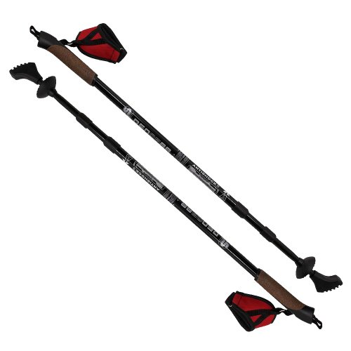 DENQBAR Nordic Walking Stöcke Teleskop Trekking- und Wanderstöcke mit Anti-Shock Dämpfungssystem 67 - 138 cm DENQBAR Nordic Walking Stöcke Teleskop Trekking- und Wanderstöcke mit Anti-Shock Dämpfungssystem 67 - 138 cm