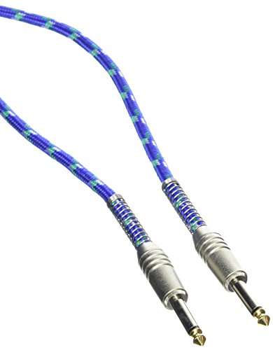6m S Series Vintage Tweed Instrument Cable - Blue