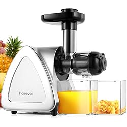 Extracteur de Jus de Fruits et Légumes, Homever Extracteur de Jus utilisation pour extraire plus de Nutriments et de Vitamines, facile à nettoyer, adapté à tous les Fruits et Légumes