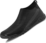  Mabove Strandschuhe Badeschuhe Wasserschuhe Herren Damen Schwimmschuhe Barfussschuhe Aquaschuhe Schnell Trocknen Surfschuhe(Schwarz.915,39 EU)