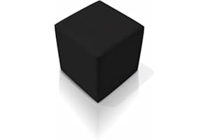 moebel-eins KUBUS Sitzwürfel Bandscheibenhocker Sitzhocker Fußhocker in schwarz 39x34x34 cm, schwarz