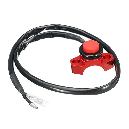 Forspero Engine Kill Starter Button Switch Motorcycle Pit Dirt Bike Atv Quad - Red