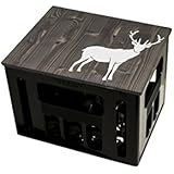 Geschenkidee Bierkastensitz Sitzauflage Hocker mit Motiv Hirsch