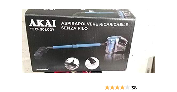 Akai AP810DC - Scopa elettrica Senza Sacco, Senza Fili, 21.6V : Amazon.it:  Casa e cucina