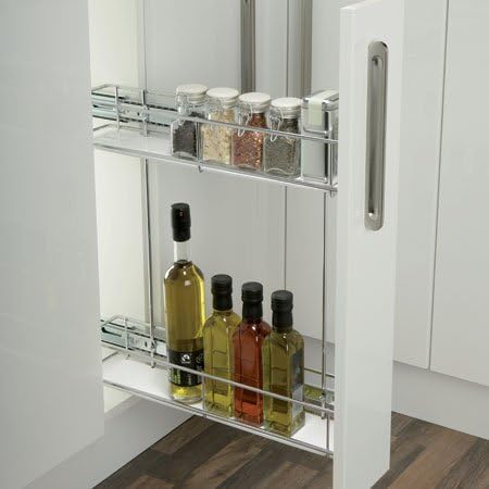 cabinetsforbathrooms Pull out storage unit with soft closing runners kitchen chrome finish