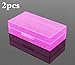 Price comparison product image 2 Pack Battery Storage Case Plastic Protective Hard Box Organizer for 18650 or CR123A Battery/AA/AAA Batteries Storage Holder by SamGreatWorld
