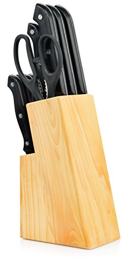 Bluespoon Messerblock ‚Basis‘ aus Holz mit 11 Messern und Schere | Perfektes Starterset für Singles und Studenten | Komplettausrüstung für alle täglich anfallenden Kochtätigkeiten - 3