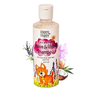 Happy Puppy Organics Rinse & Shine Dog Shampoo 200ml | Pet Shampoo That Leaves The Fur Looking Shiny | Organic Dog Products