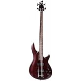 Schecter C-4 SGR Bass Guitar, Satin Walnut