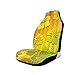 Produktbild GUUi Seat Covers Vehicle Protector Car Mat, Hibiscus Exotic Jamaican Island Flower with Zig Zag Lines Print,Fit Most Cars, Sedan, Truck, SUV,1pcs