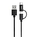 Produktbild PNY C-UA-UUTC-K20-03 Lade-und Synchronisierungskabel 2-in-1 Micro USB/Type C