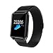 Produktbild Ears Health & Fitness SmartWatch Mehrere Fitness-Modi Übung Herzfrequenz Schrittzähler Uhr Intelligente Armbanduhr Fitness Tracker Armband Sport Uhr mit Kompatibel mit Android Smartphone (Schwarz)