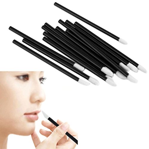 Voberry® 100PCS Disposable MakeUp Lip Brush Lipstick Gloss Wands Applicator Make Up Tool