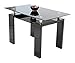 Produktbild Metro 120 cm-Schwarzglas u. schwarzer Glanz-Speisetisch