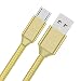 Produktbild Samsung Reido Nylon (Gold) USB Datenkabel S4 S5 S6 S7 S7edge S3 S2 S3Mini S5mini (kein Original) (USB Datenkabel Nylon Gold)