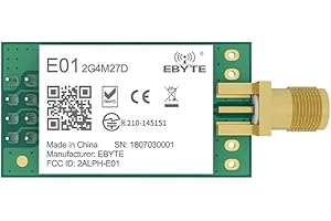 EBYTE nRF24L01 módulo inalámbrico PA+LNA 2.4GHz largo alcance 5km SPI DIP SMAK Antena transceptor inalámbrico rf módulo transmisor de fecha y receptor dispositivos forVR, control remoto casero,
