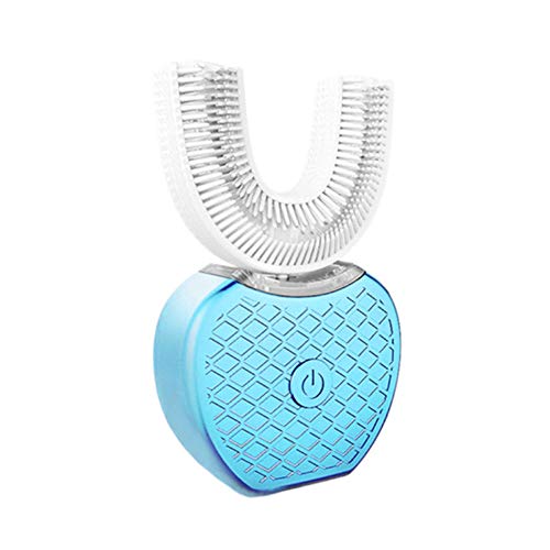 Preisvergleich Produktbild Bescita USB Elektrische Zahnbürste vollautomatisch, Variable Frequenz, 360°, Ultraschallzähne, Kaltlicht, Aufhellungsgerät, Automatische Zahnbürste, Faul Elektrische Zahnbürste (Blue)