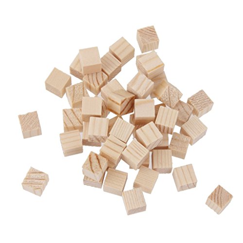 50Pcs Holz Basteln Holzwürfel Spielsteine Bastelmaterial Holz Quadrat Würfel
