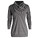 Produktbild VECDY Hoodie Damen Pullover Mode Bluse Blumendrucken Kapuzenpullover Langarm mit Knöpfen Lang Locker Sweatshirt Kapuzenpulli Herbst Tunika Mantel Tops
