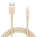 Price comparison product image AUKEY Lightning Cable Apple MFI Certified Nylon Braided (3.95ft / 1.2m) Charge & Sync Apple Lightning Cable for iPhone 7 / 7 Plus / 6 / 6s / 6 Plus / 6s Plus, iPhone 5 / 5s / 5c, iPad Air 2 - Gold