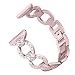 Produktbild HappySDH Luxuriöse gewebte Ersatz-Zubehör-Armbänder Uhrenarmband kompatibel mit Fitbit Versa Lite (roségold)