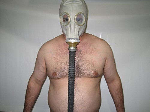 Preisvergleich Produktbild NVA Gasmaske Schlauch Halloween, Gummiartikel, Fetisch, Dark Room, Gummi