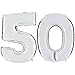 Produktbild Luftballon Zahl 50 in Silber - XXL Riesenballon - 50. Geburtstag - Premium Folienballon - Perfekt für den 50. Geburtstag …