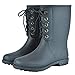 Produktbild Mini Balabala Damen Chelsea Rain Boot Gummistiefel Kurzschaft Ankle Stiefeletten Gummistiefeletten Regenstiefel, 39 EU, B Black/Schwarz