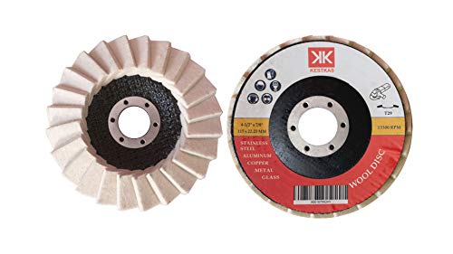 Discos para Pulir KESTKAS 115mm Metal,Acero INOXidable,Aluminio,Cromado,Cobre, Cristal para Amoladoras Angulares (2 unidades)