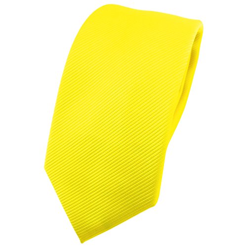TigerTie - corbata estrecha - amarillo en flor amarilla amarillo neón monocromo Rips