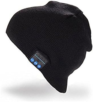 Bluetooth Beanie Hat - Warm Unisex Winter Knit Cap to Enjoy Wireless Music with Stereo Speake,r Receive Phone Calls Hands Free, Best Christmas Gift Black