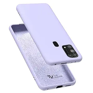 TRUEUPGRADE Liquid Silicone Samsung Galaxy M31 / M31 Prime / F41 Case Cover | Microfiber Inside | 360 Degree Protection Back Case Cover for Samsung Galaxy M31 / M31 Prime / F41 (Purple)